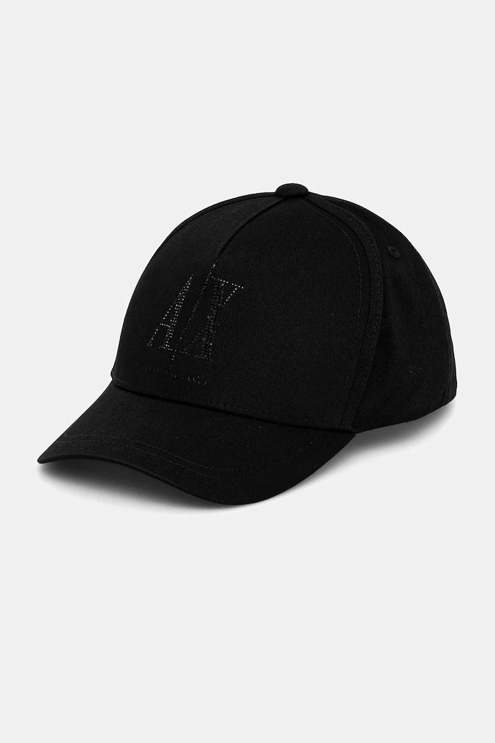 Памучна шапка с козирка Armani Exchange
