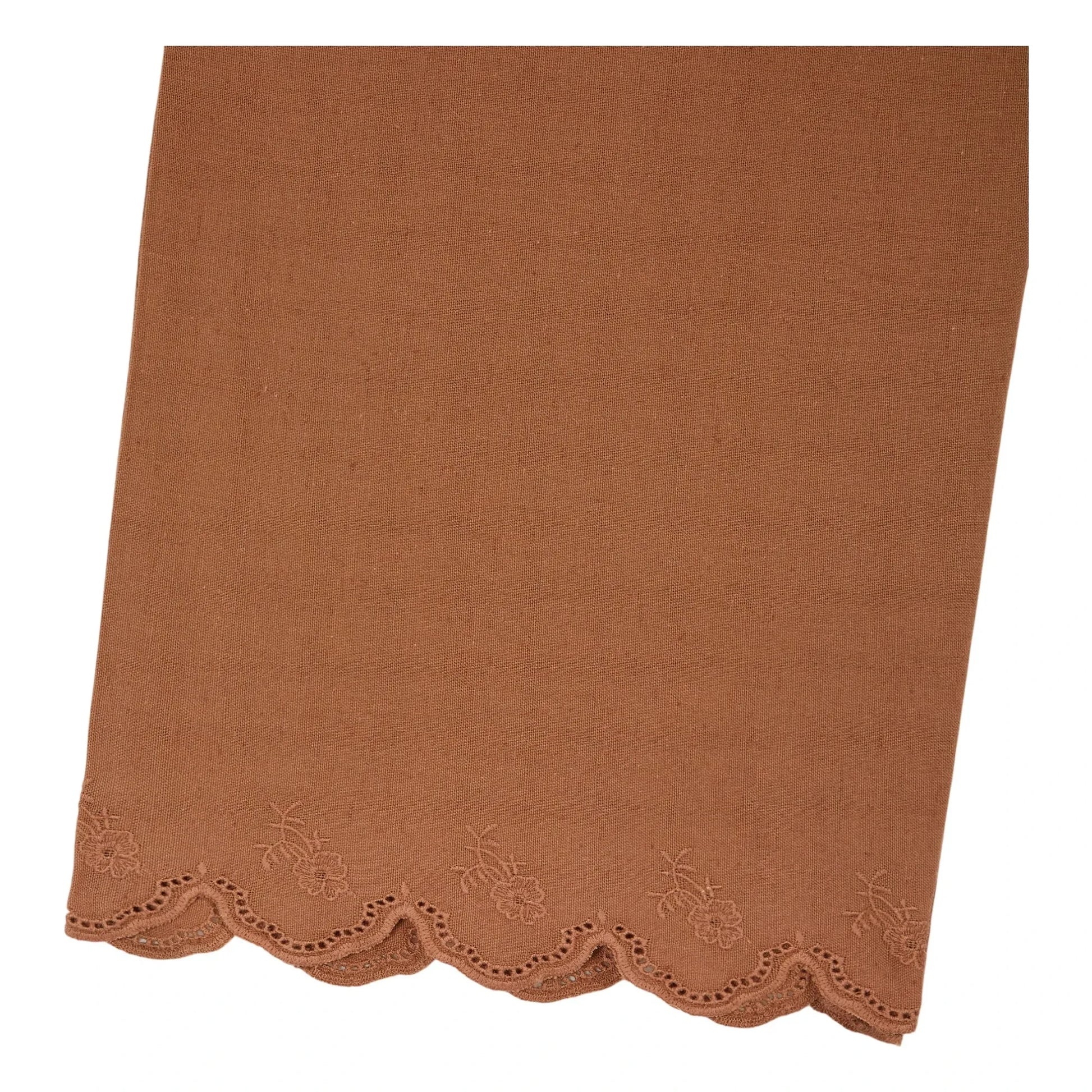 Emile et Ida - Cotton Embroidered Pants | Brown
