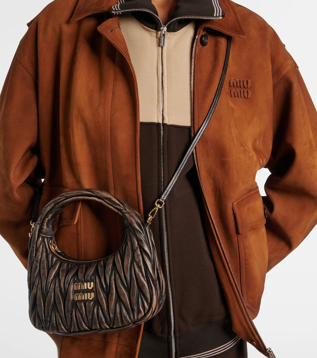 Miu Miu - Wander Small matelassé leather tote bag