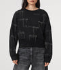 Black Embellished Separo Sweatshirt