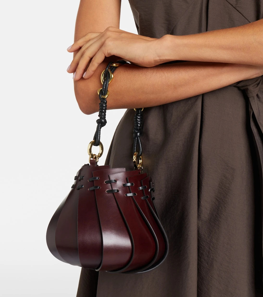 Amanu - Burundi Mini leather bucket bag