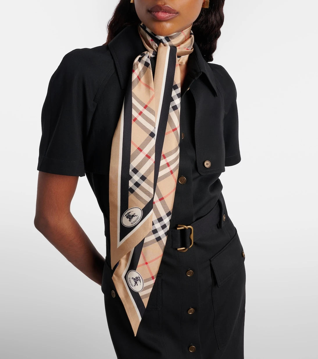 Burberry - Burberry Check silk scarf