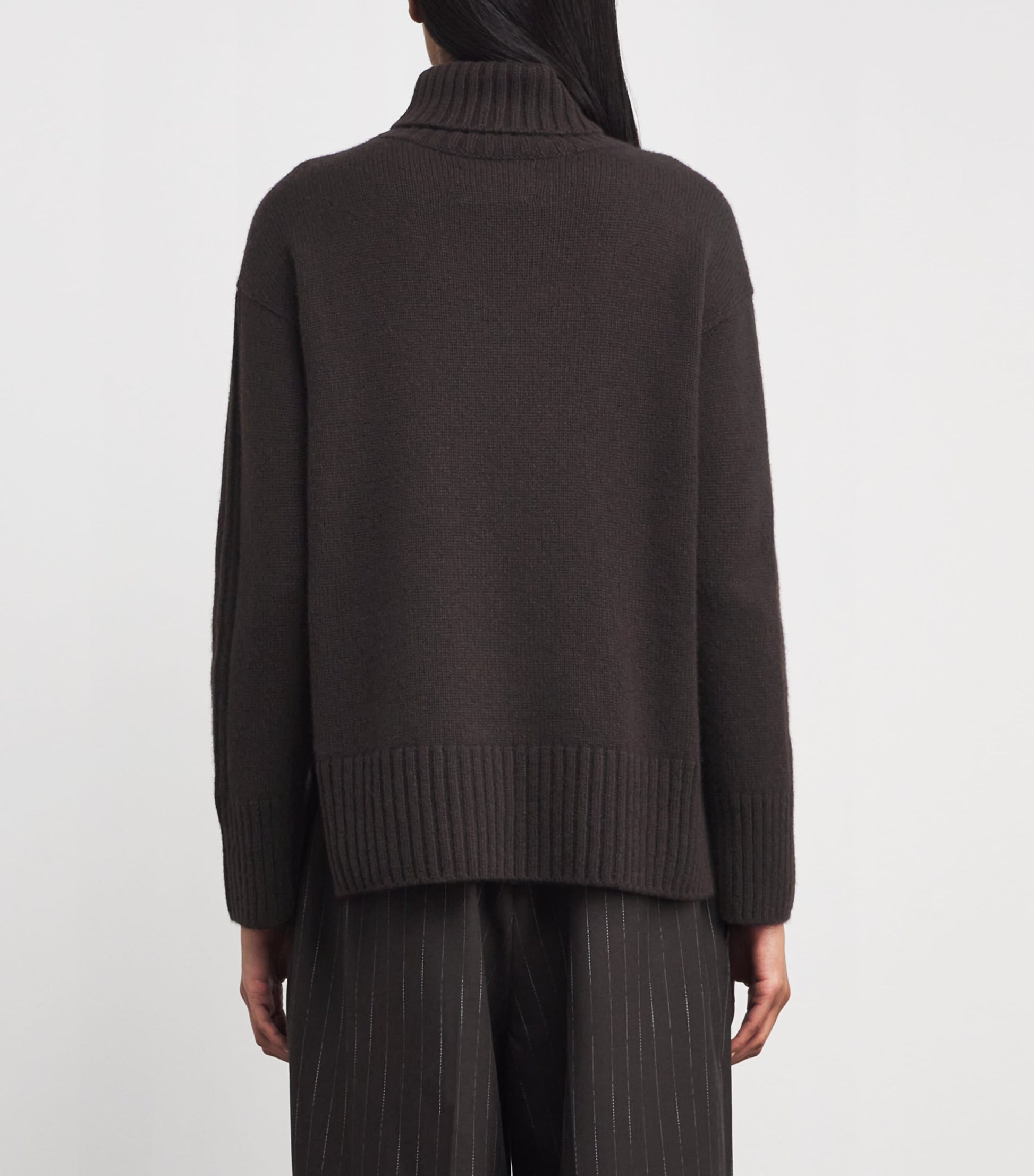 Brown Cashmere Rollneck Sweater