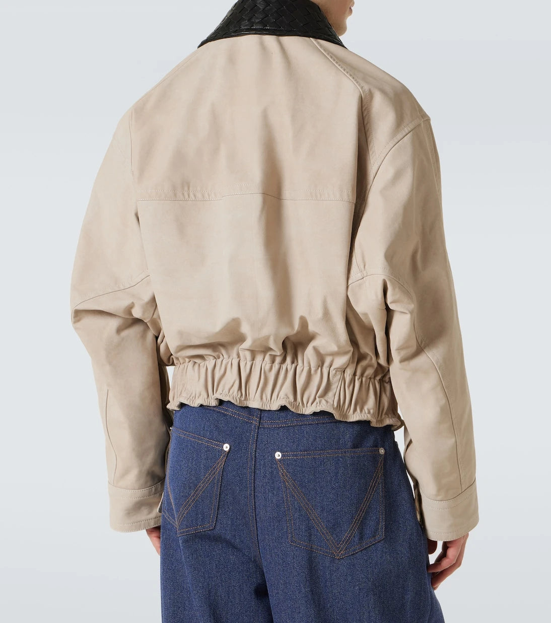 Bottega Veneta - Intrecciato leather twill blouson