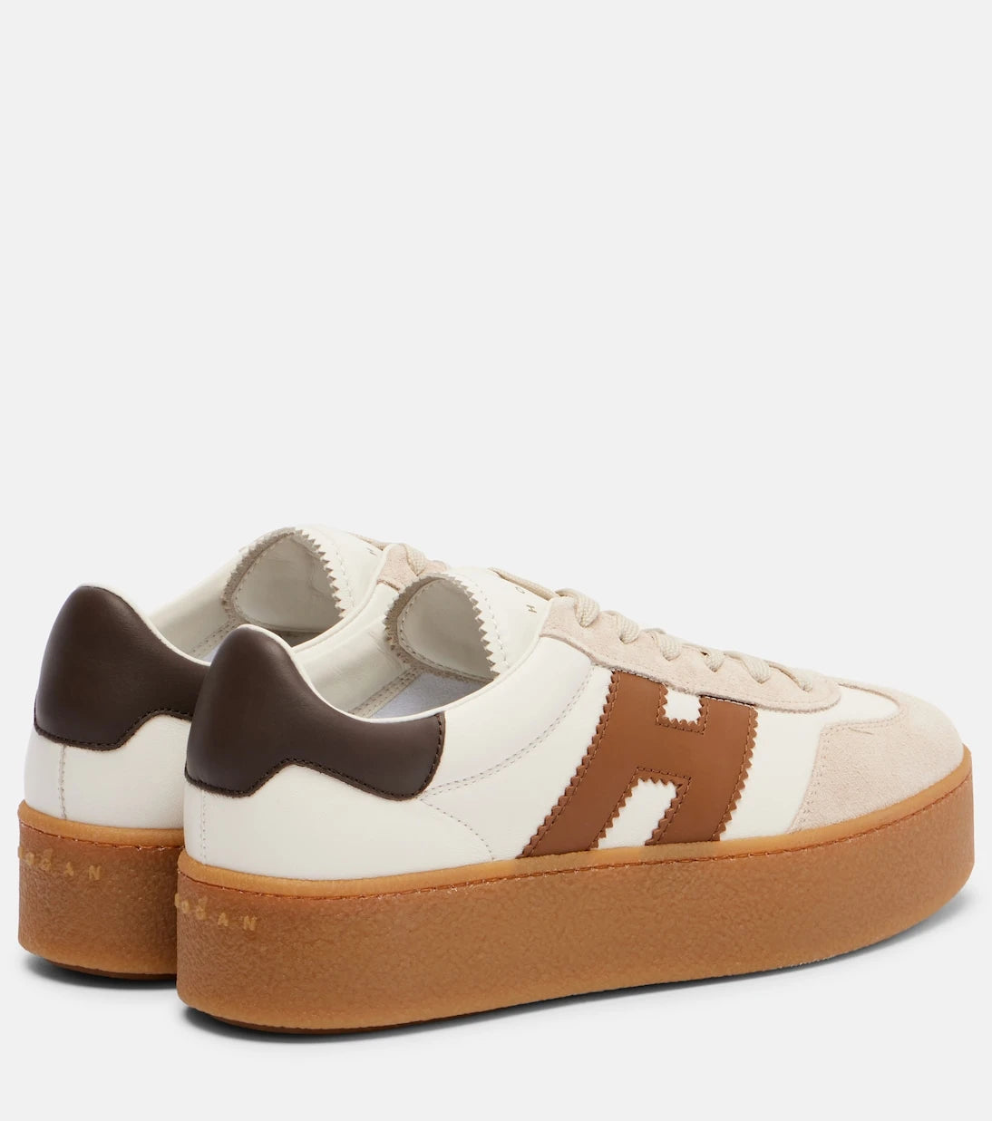 Hogan - H681 leather and suede platform sneakers