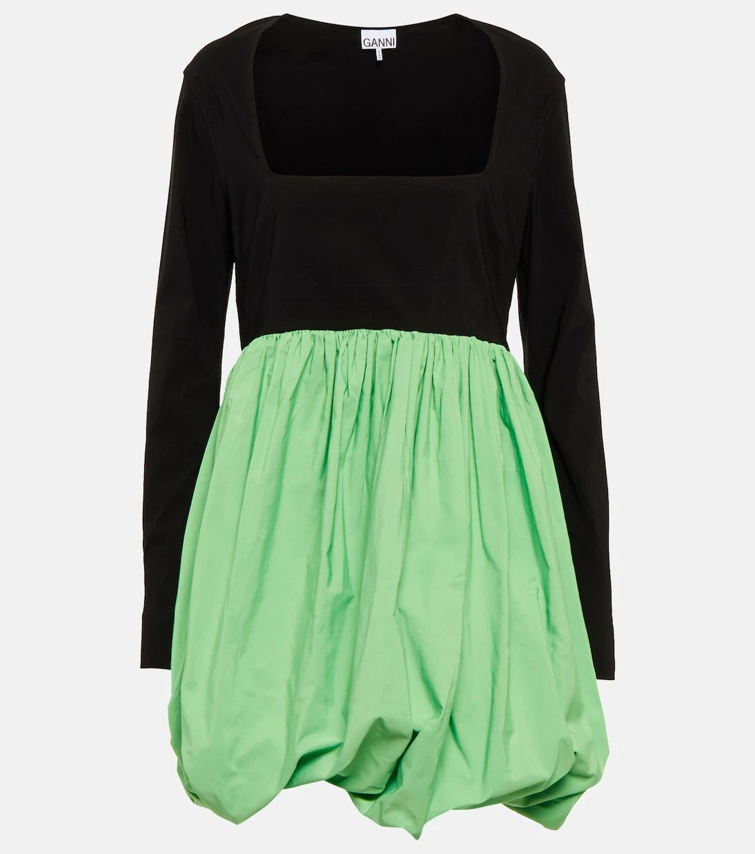 Ganni - Balloon skirt taffeta minidress