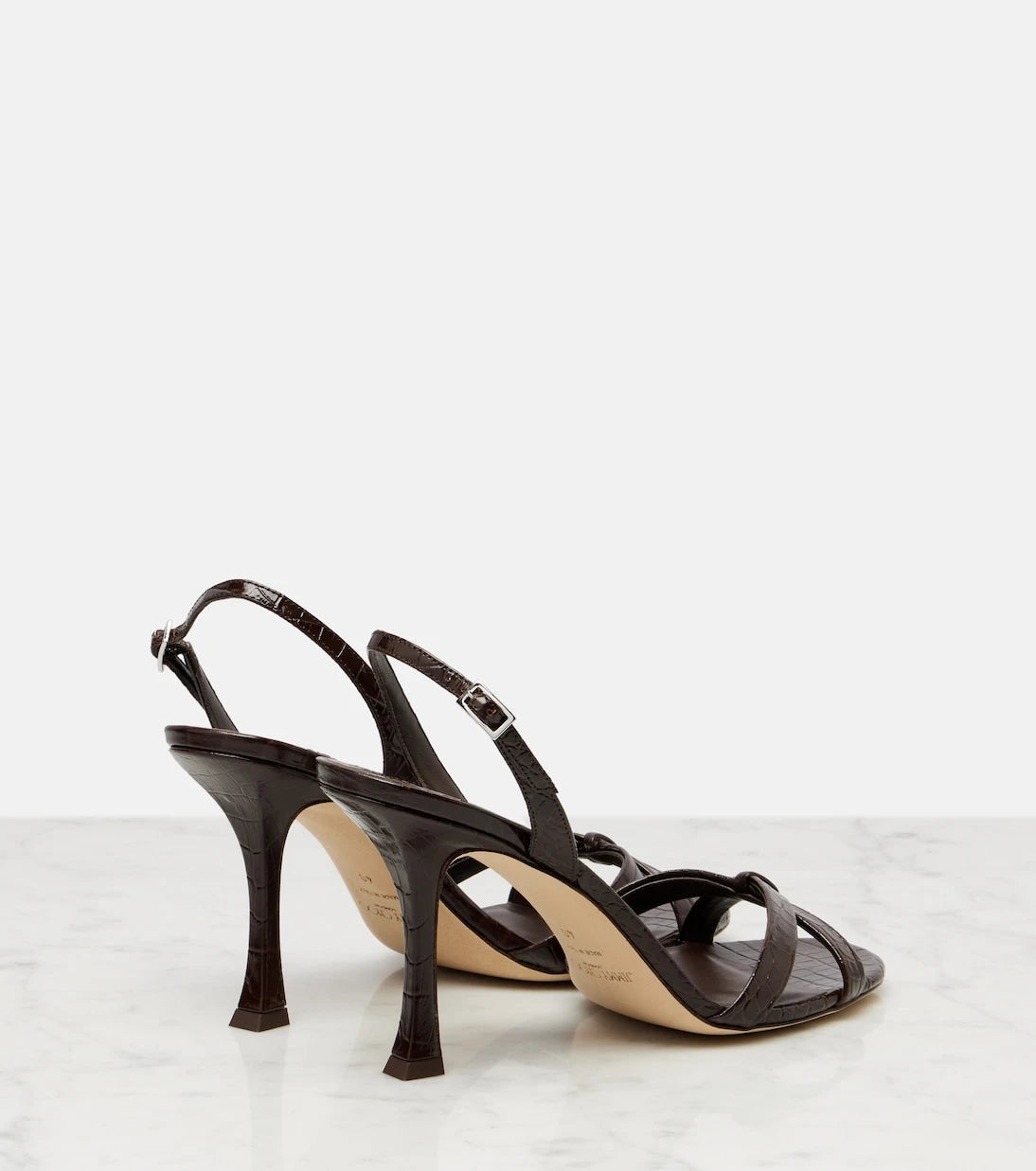 Jimmy Choo - Elsy 90 croc-effect leather sandals