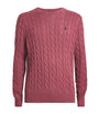Polo Ralph Lauren Red Cotton Cable Sweater