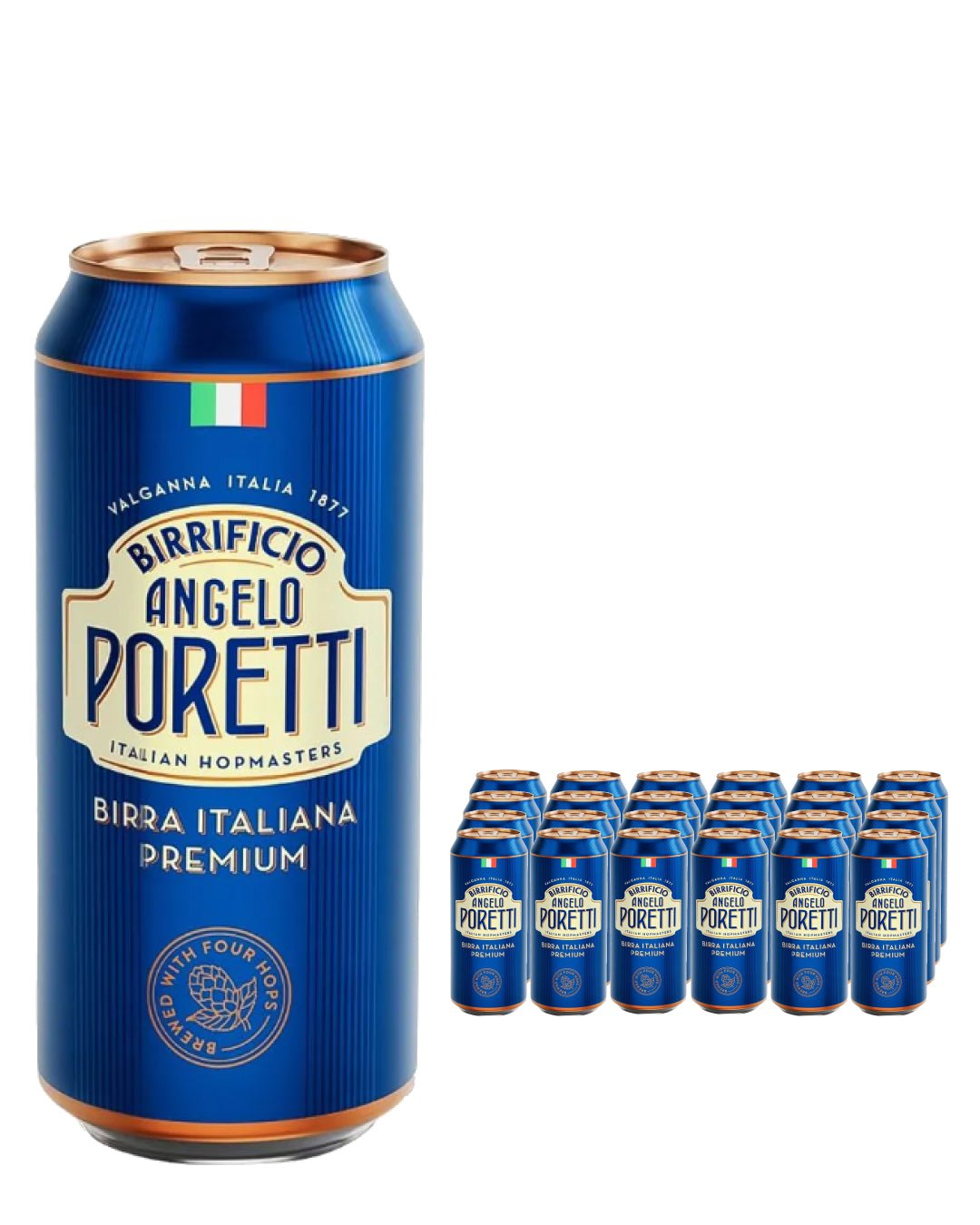 Birrificio Angelo Poretti Italian Lager Beer Can Multipack, 24 x 440 ml