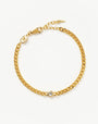 Birthstone Chain Bracelet - April | 18ct Gold Plated Vermeil/Crystal Bracelets Missoma 