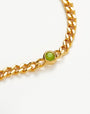 Birthstone Chain Bracelet - August | 18ct Gold Plated Vermeil/Peridot Bracelets Missoma 
