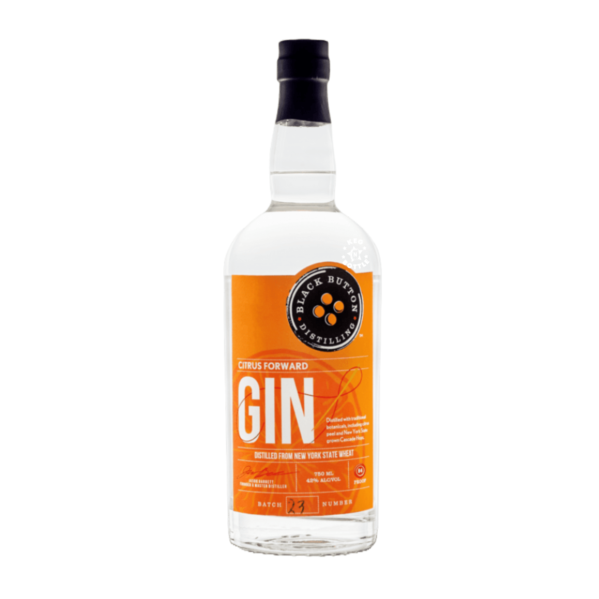 Black Button Citrus Forward Gin (750 ml)