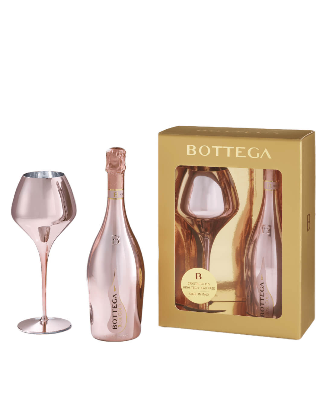 Bottega Confezione Rose Gold and Magnifico Rose Prosecco, 75 cl