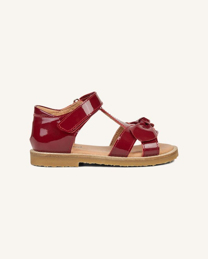 Petit Nord - Bow sandals | Cherry red
