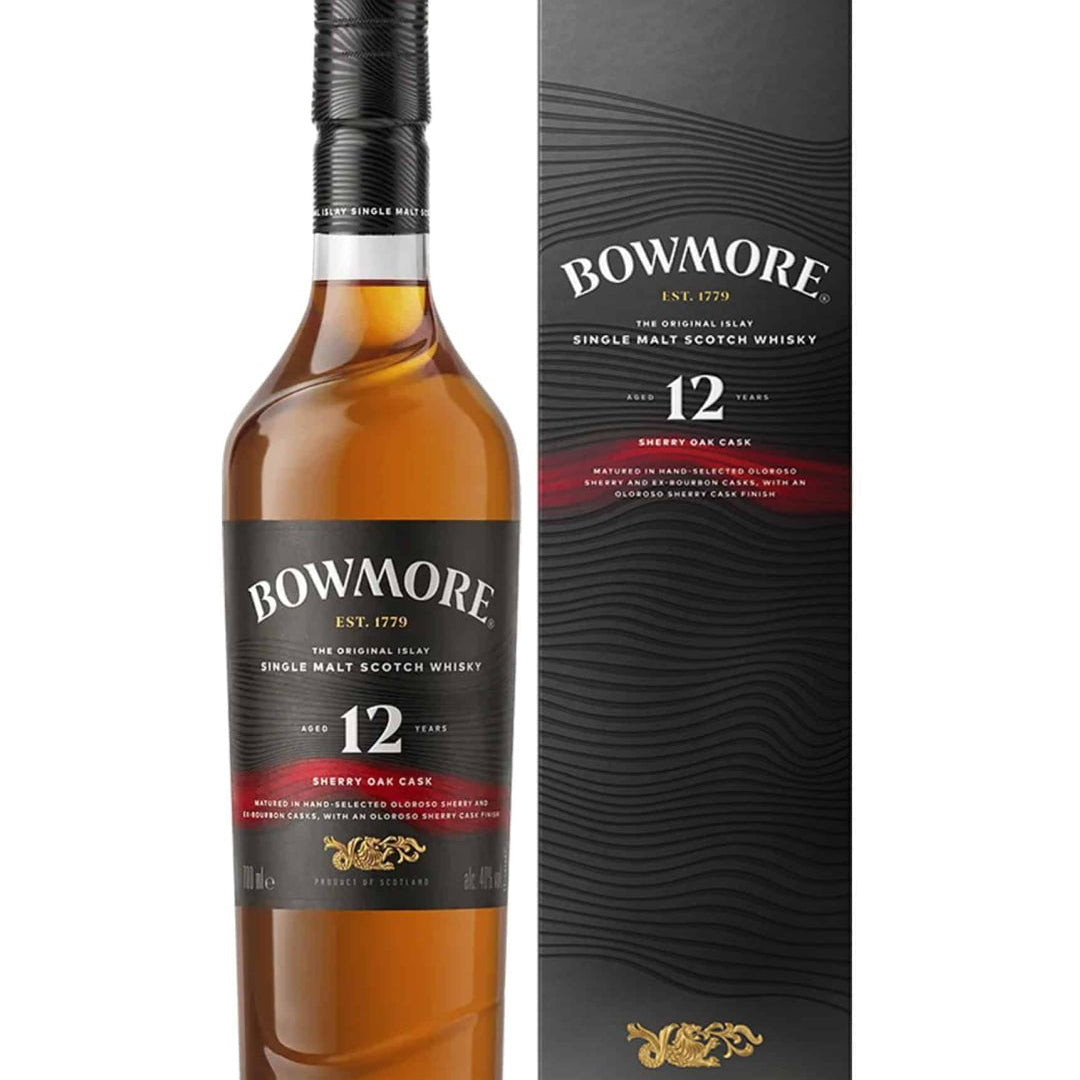 Bowmore 12 Year Old Sherry Oak Cask Islay Single Malt Scotch Whisky, 70 cl