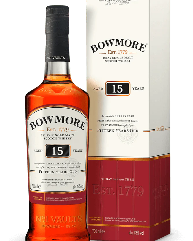 Bowmore 15 Year Islay Single Malt Scotch Whiskey (750mL)