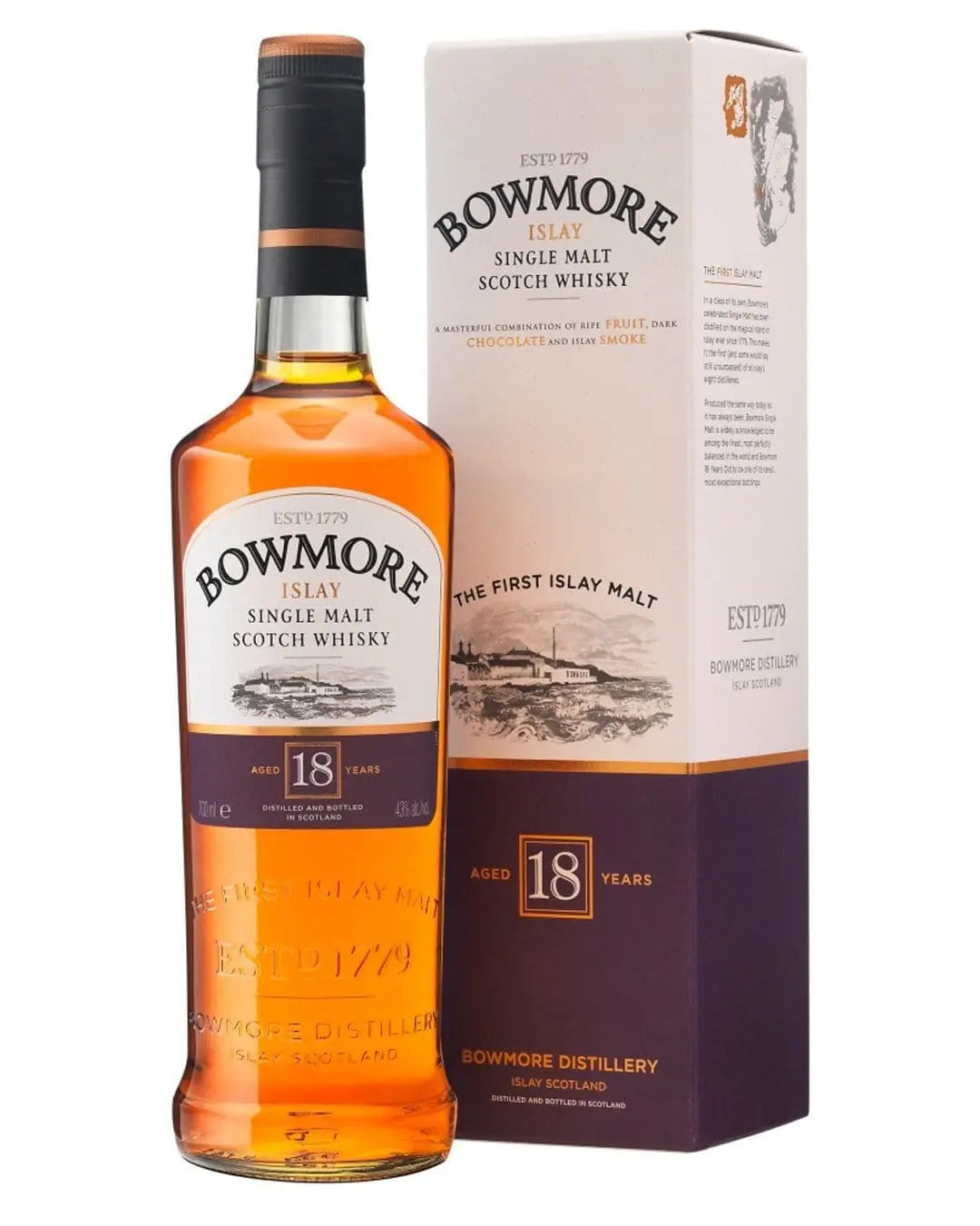 Bowmore 18 Year Old Islay Whisky, 70 cl