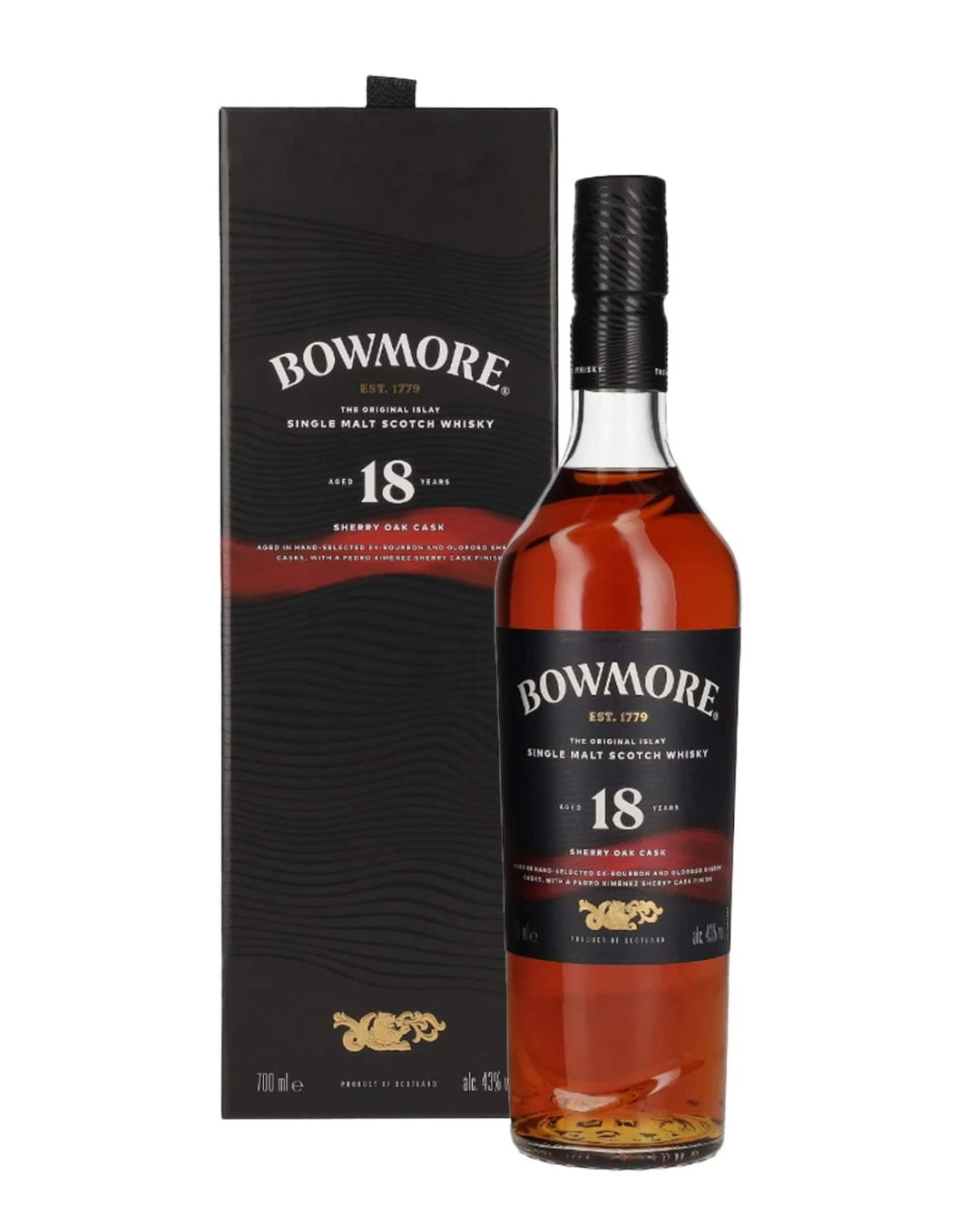 Bowmore 18 Year Old Sherry Oak Cask Islay Single Malt Scotch Whisky, 70 cl