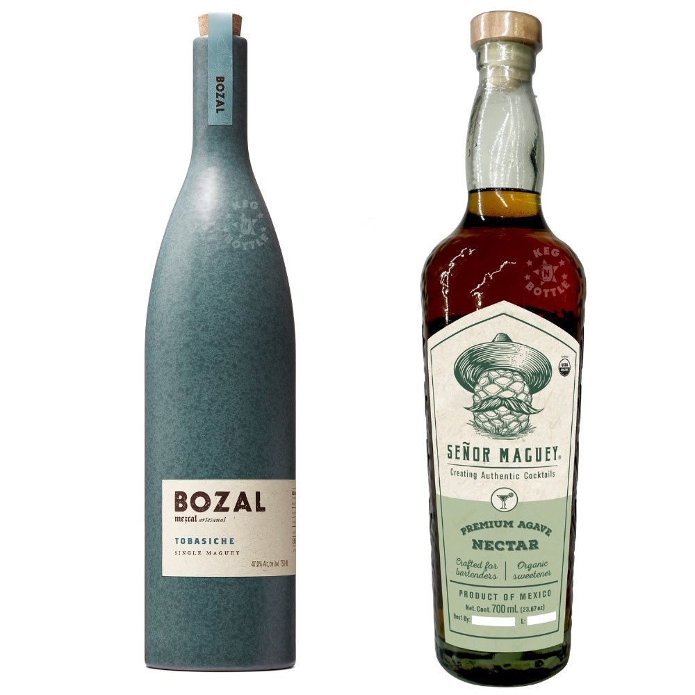 Bozal Tobasiche Mezcal + Señor Maguey Agave Nectar Bundle (750 ml + 700 ml)
