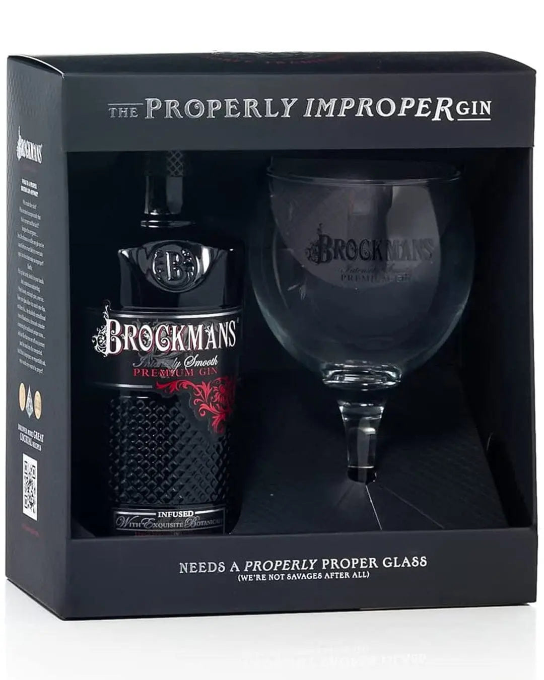 Brockmans Intensely Smooth Gin Gift Pack with Glass, 70 cl