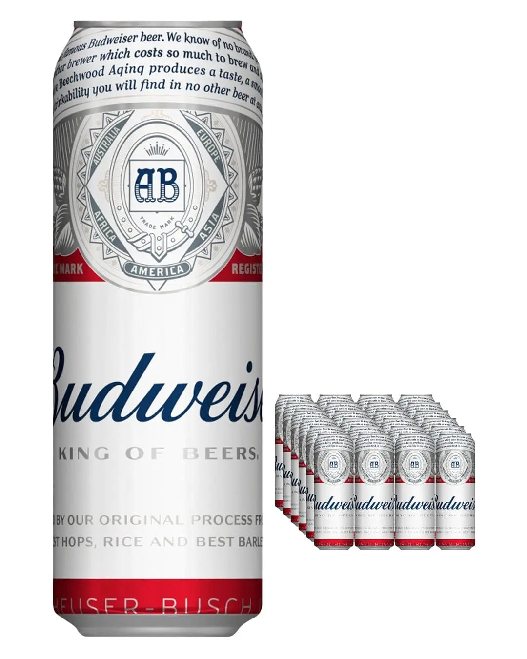 Budweiser Lager Beer Multipack, 24 x 568 ml