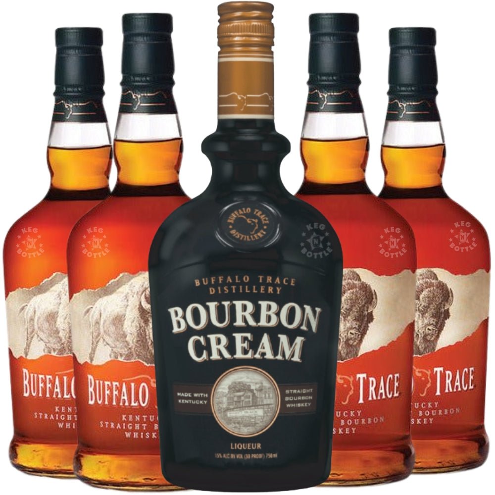 Buffalo Trace 4 Pack & Bourbon Cream Value Bundle (5 x 750 ml)