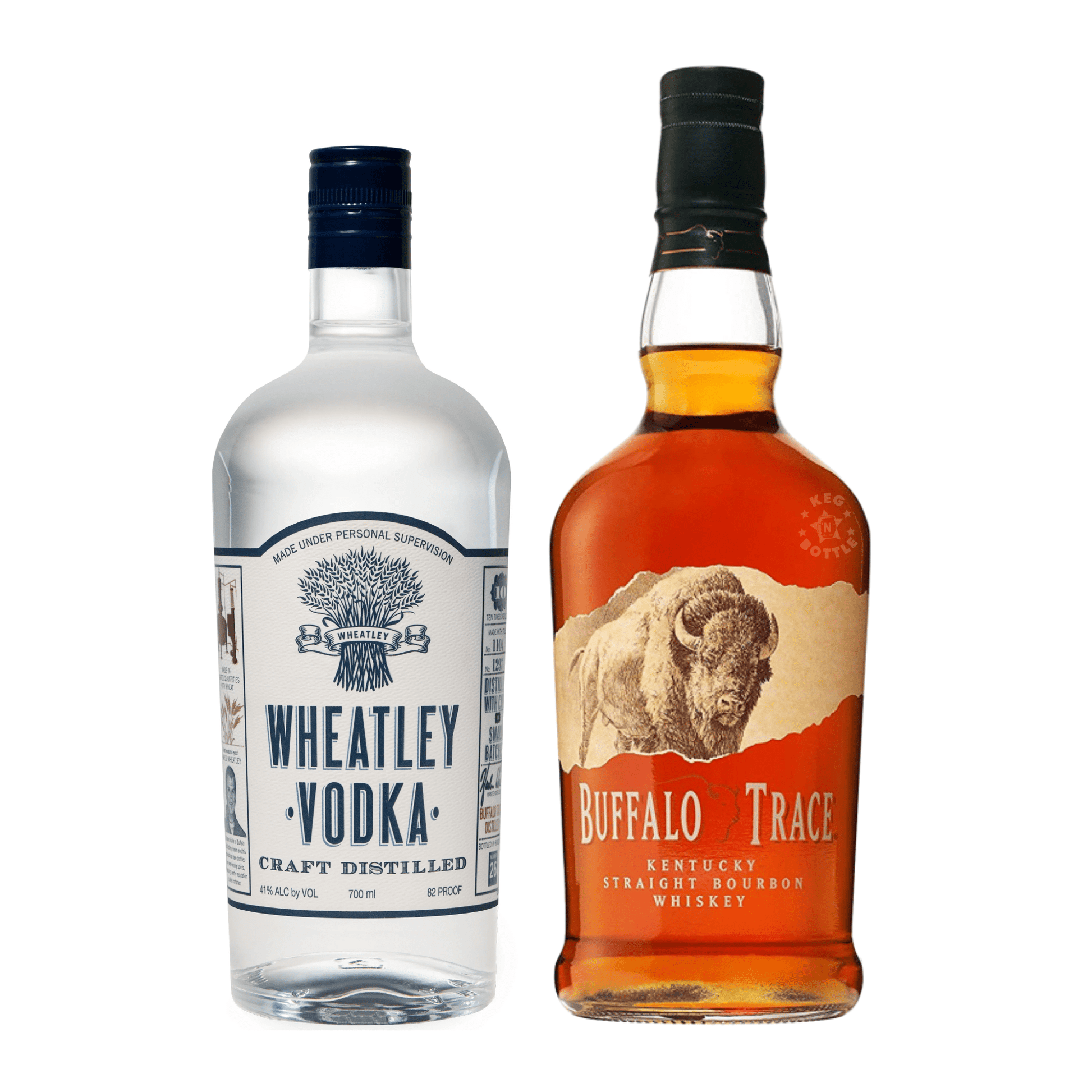 Buffalo Trace Kentucky Straight Bourbon & Wheatley Vodka Combo 2 Bottle Pack (2 x 750 mL)