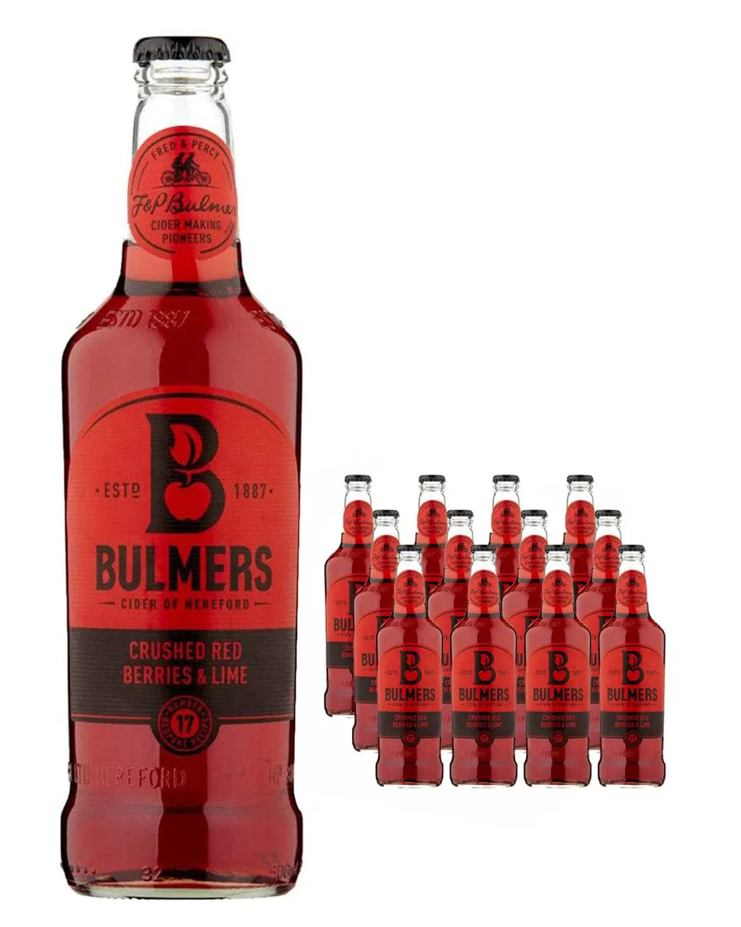 Bulmers Crushed Red Berries & Lime Cider Multipack, 12 x 500 ml