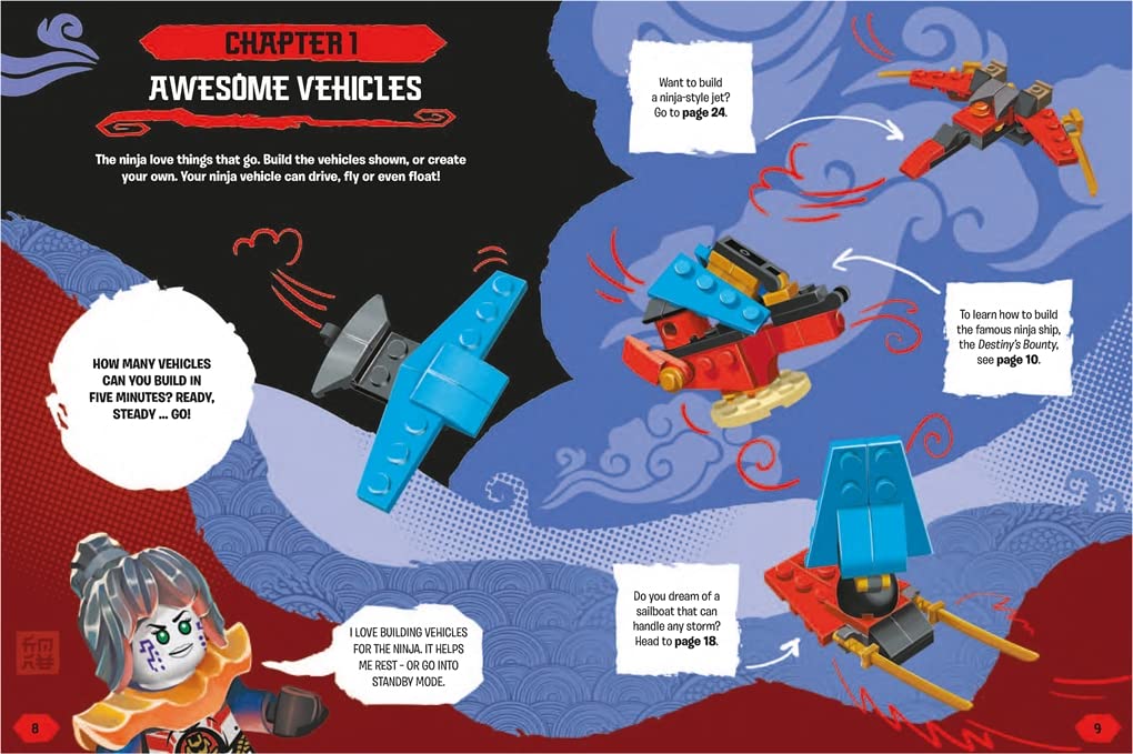 Buster Books - Lego Ninjago Figurine Toy English Activity and Story Book