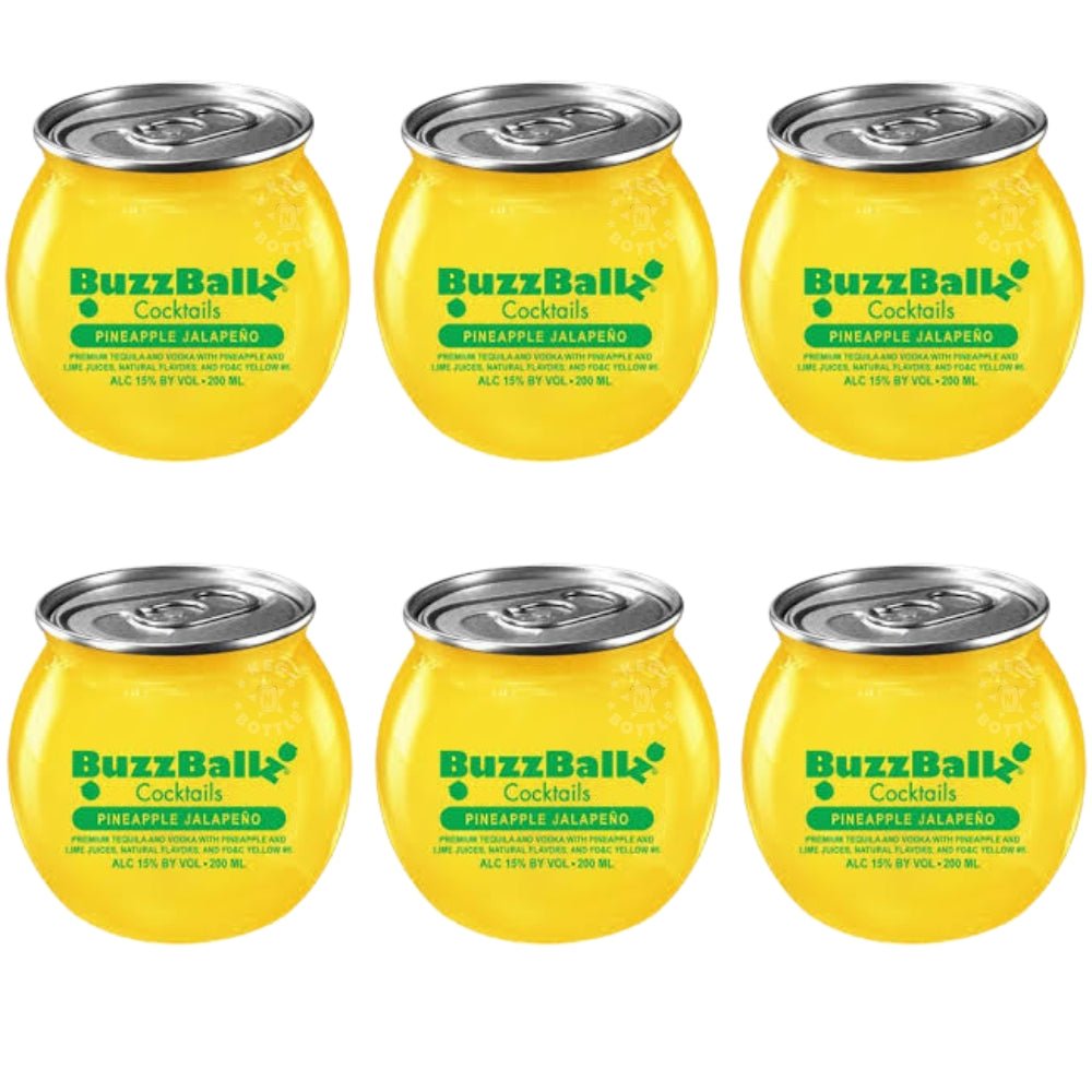 BuzzBallz Cocktails Pineapple Jalapeño - 6 Pack (6 x 200 ml)