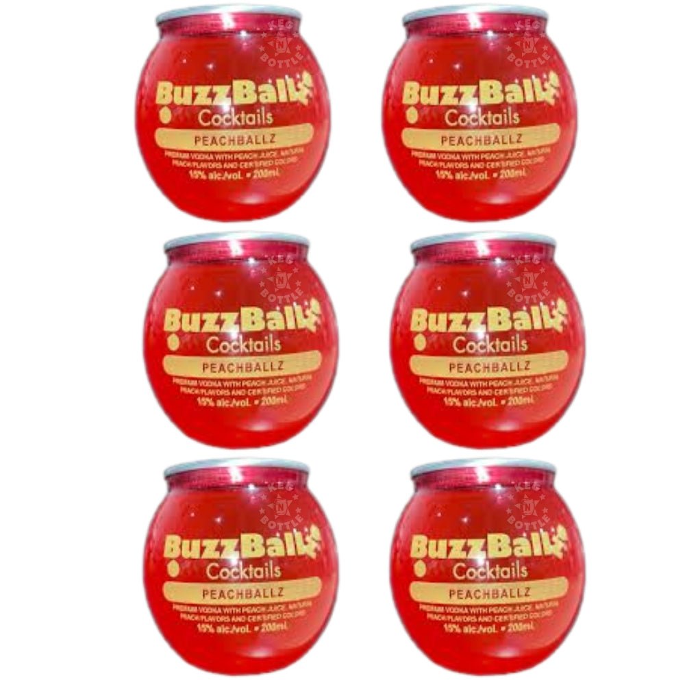 BuzzBallz PeachBallz - 6 Pack (6 x 200 ml)