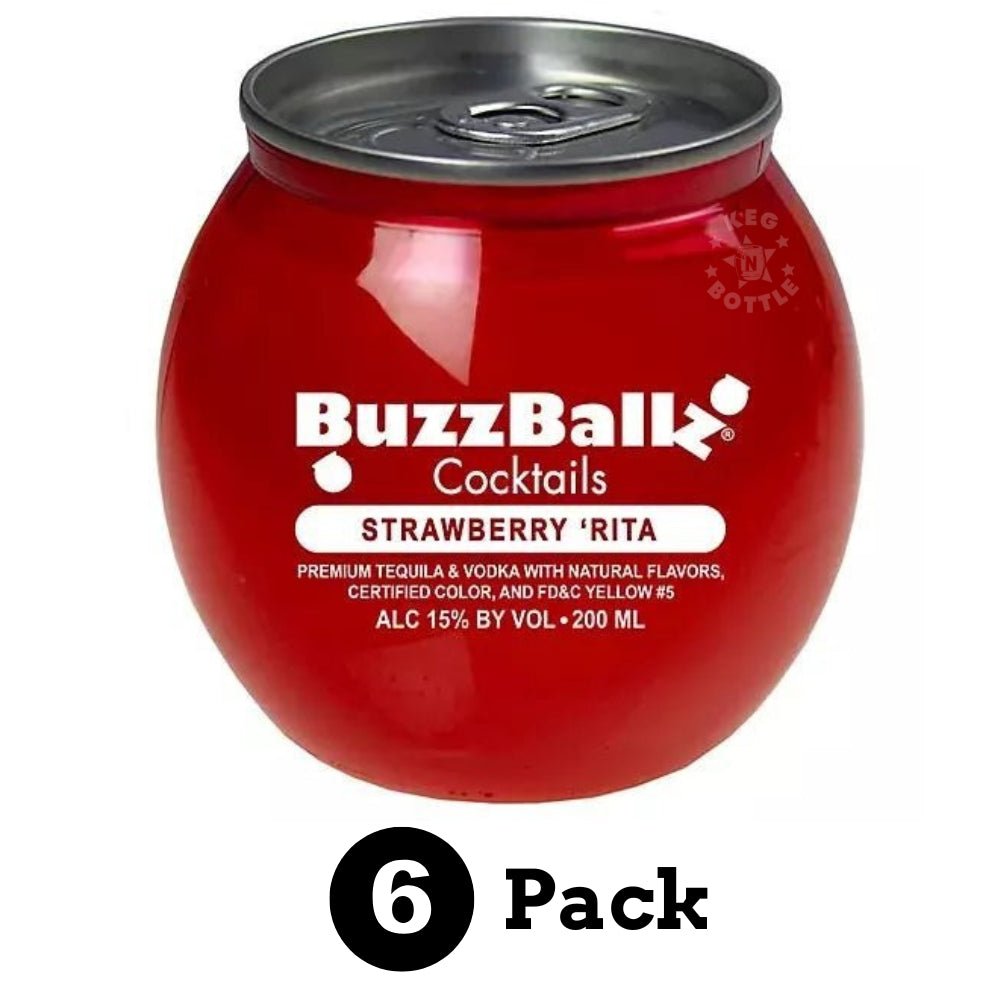 BuzzBallz Strawberry ‘Rita 6-Pack (200 ml x 6)