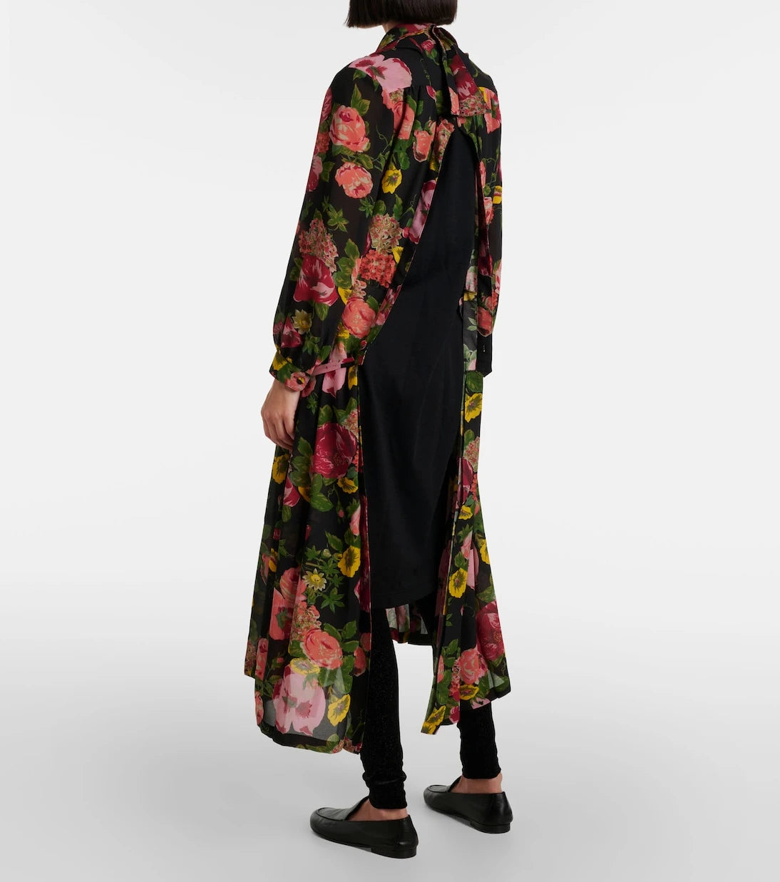 Junya Watanabe - Georgette and jersey midi dress