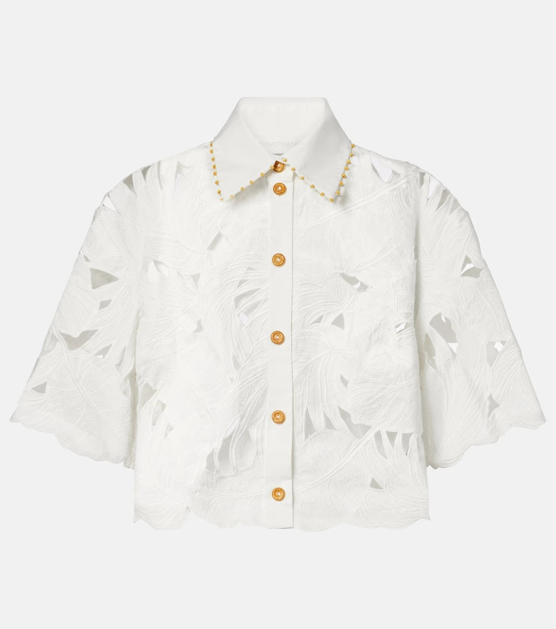 Zimmermann - Mahon embroidered cotton poplin shirt