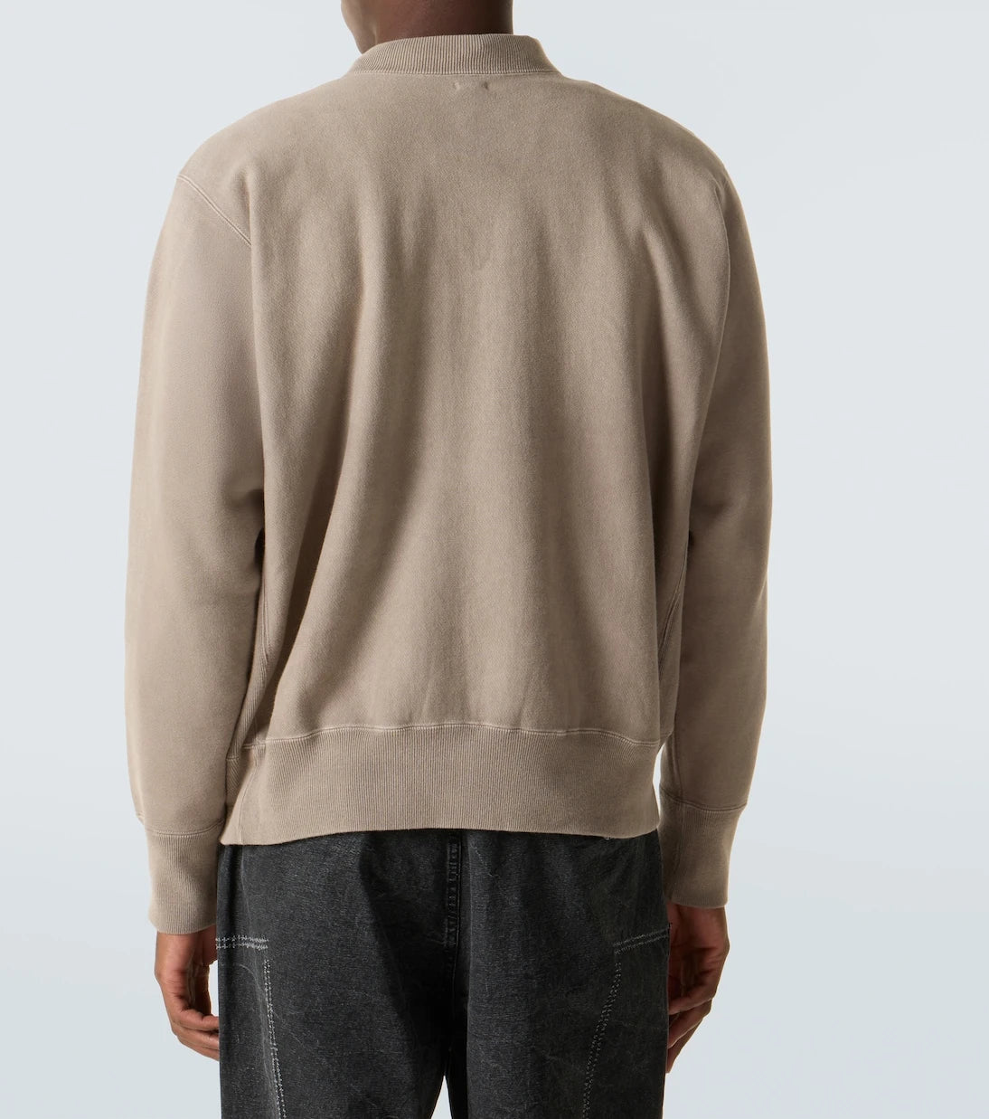 A.Presse - Vintage cotton jersey half-zip sweatshirt