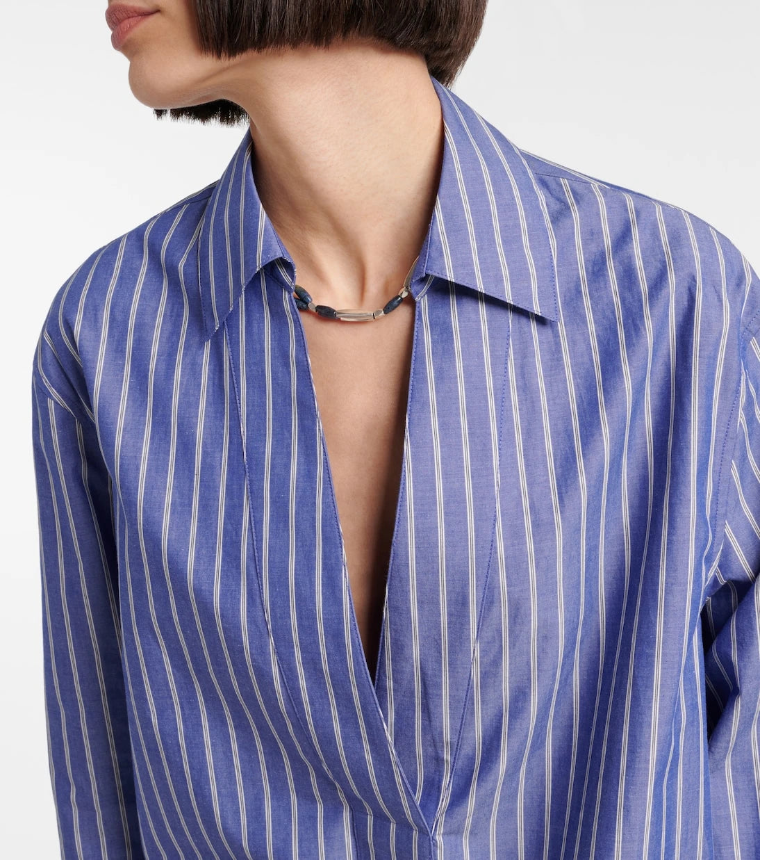 Vince - Striped cotton polo shirt