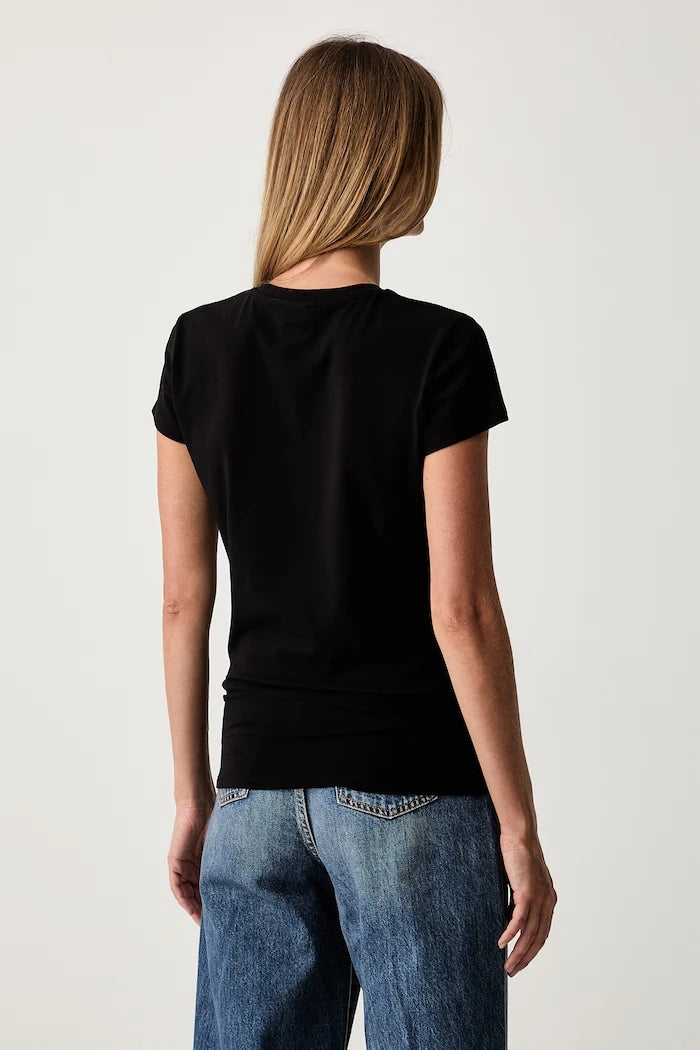 Armani Exchange basic kadın pamuklu elastan tişört