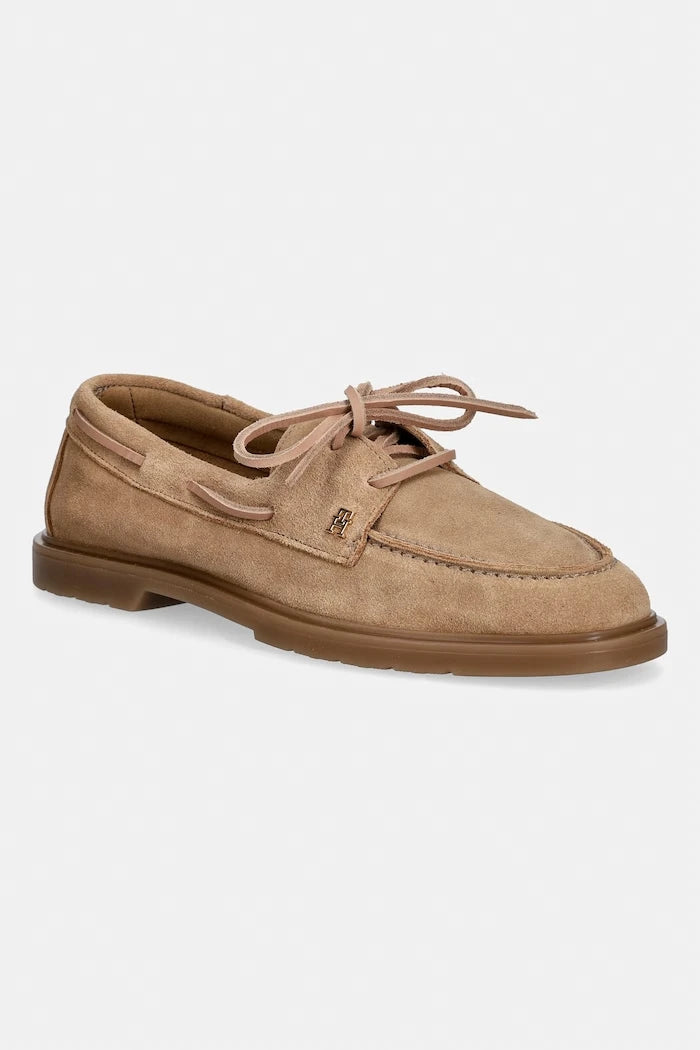 Tommy Hilfiger Kadın Süet Mokasen LIGHT SUEDE BOAT SHOE