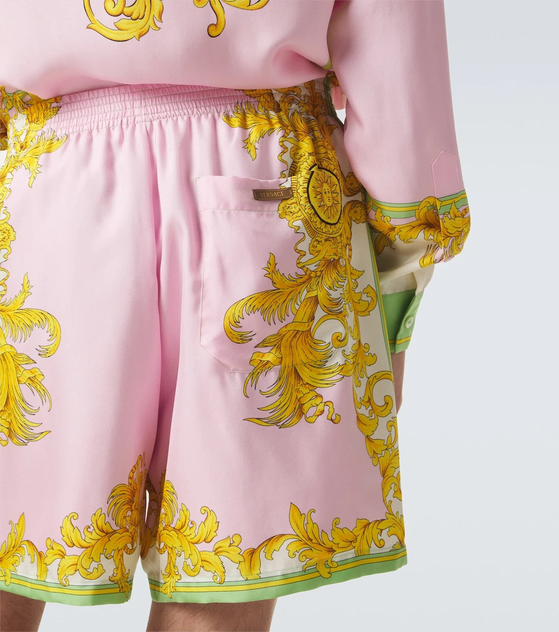 Versace - Printed silk shorts
