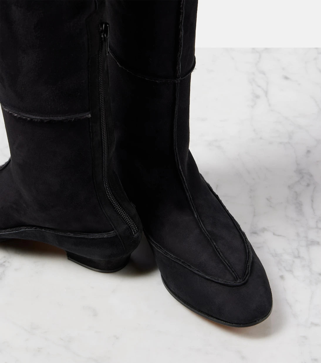 The Row - Awar Cuissarde 25 suede over-the-knee boots