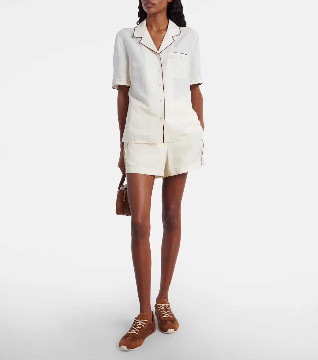 Tory Burch - Tory Travel suede-trimmed sneakers