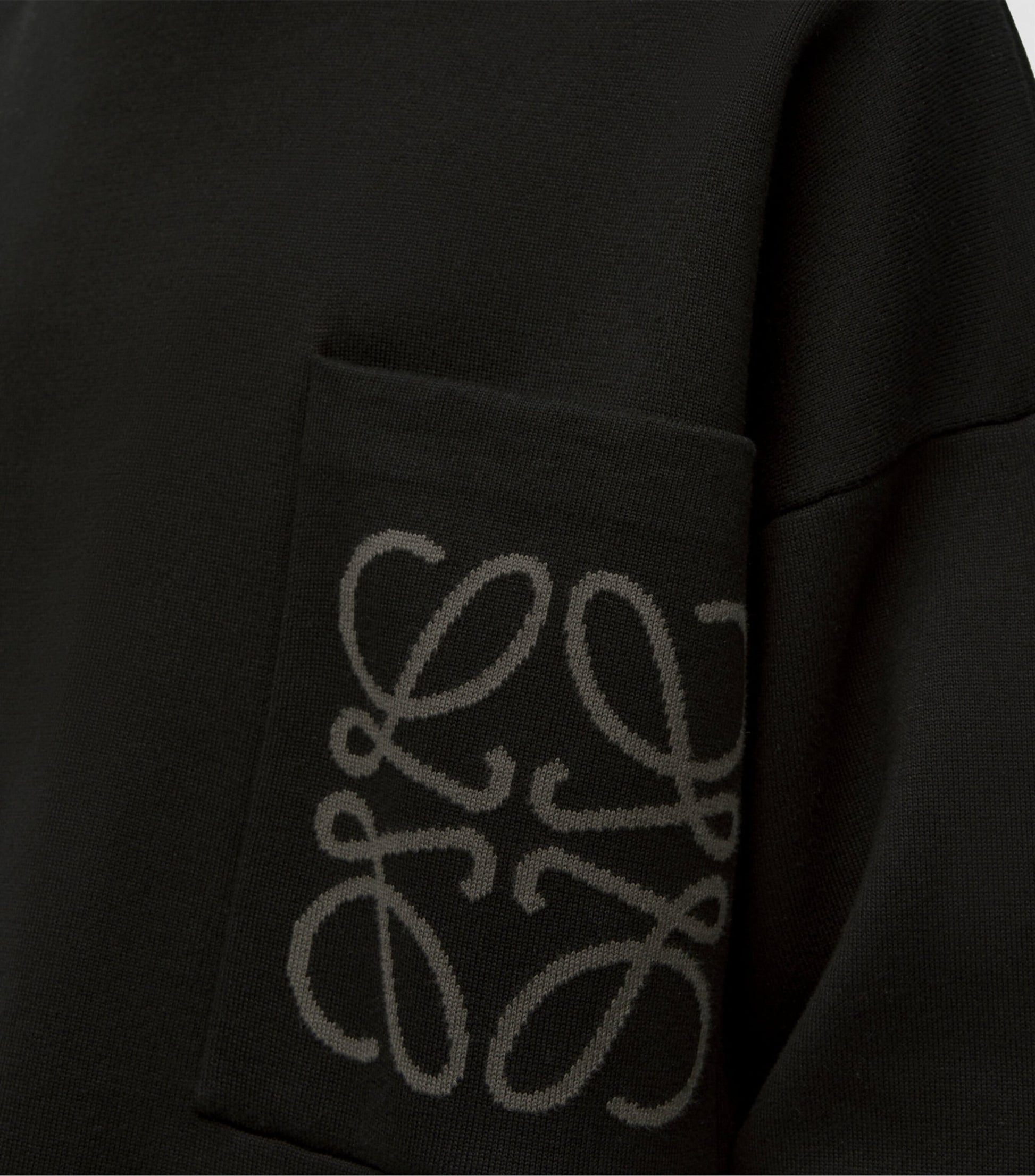 LOEWE Black Anagram Pocket Sweater