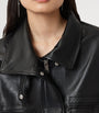 AllSaints Black Lambskin Clay Gilet
