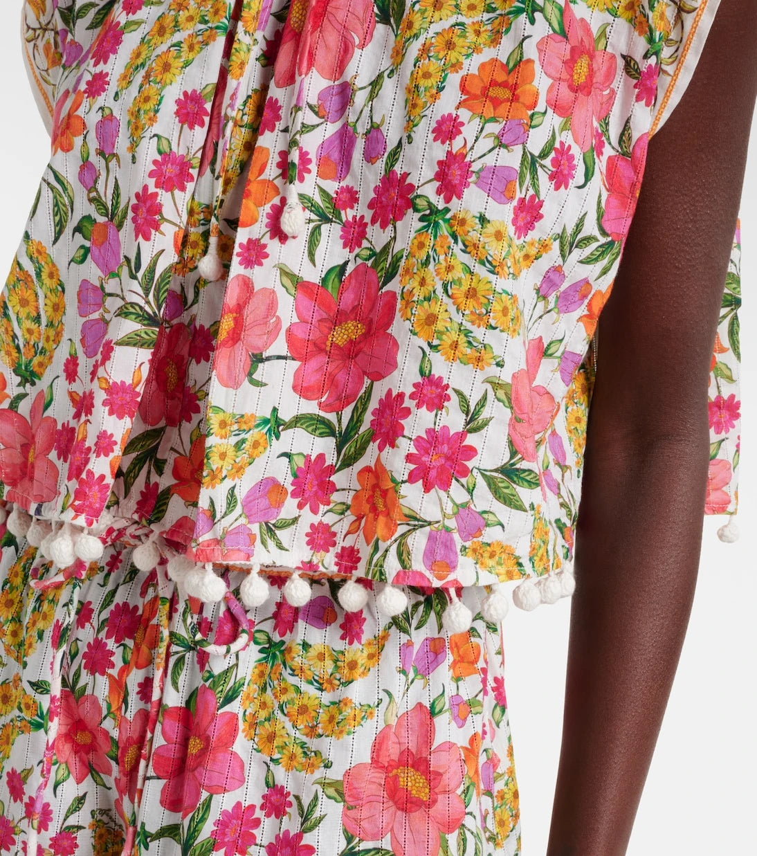 Farm Rio - Banana Flowers printed cotton blouse