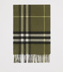 Green Cashmere Check Scarf