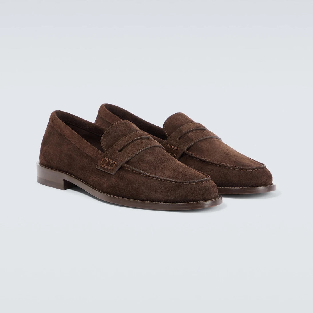 Manolo Blahnik - Perry suede penny loafers