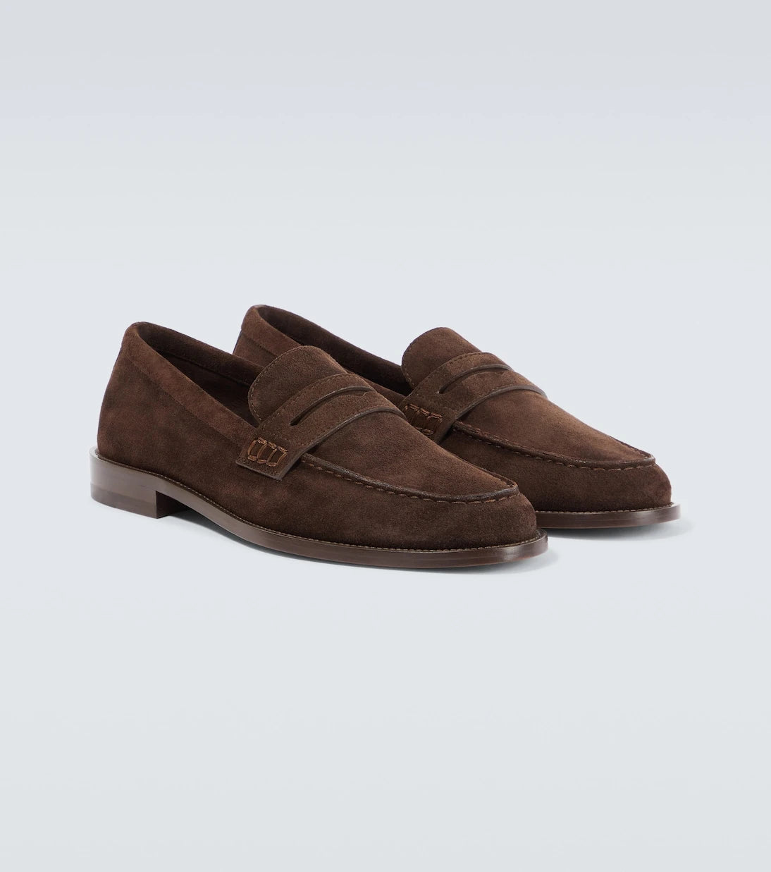 Manolo Blahnik - Perry suede penny loafers