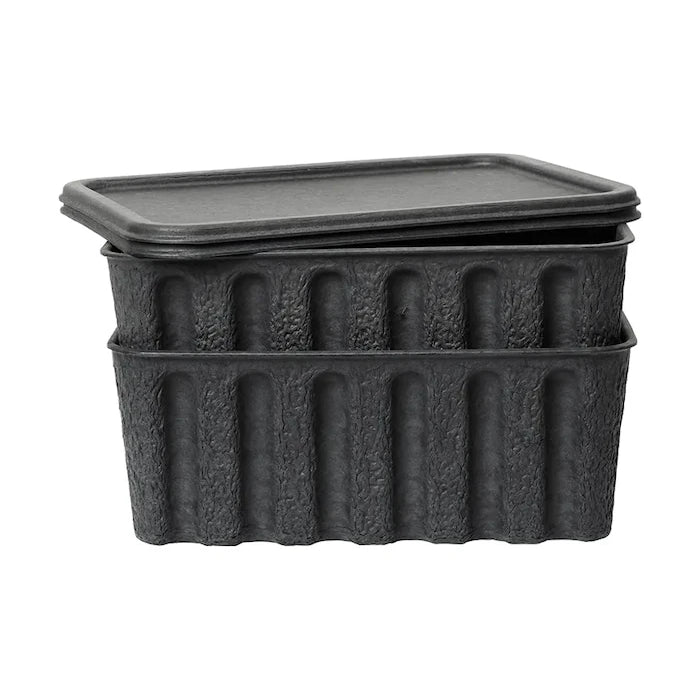 ferm LIVING Paper Pulp Box L/30 x 15 cm (2 adet) Saklama Kutusu