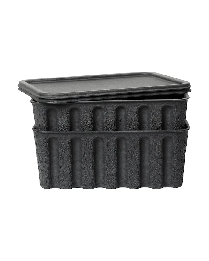 ferm LIVING Paper Pulp Box L/30 x 15 cm (2 adet) Saklama Kutusu