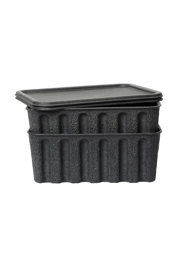 ferm LIVING Paper Pulp Box L/30 x 15 cm (2 adet) Saklama Kutusu